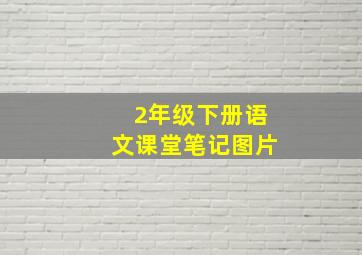 2年级下册语文课堂笔记图片