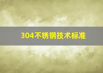 304不锈钢技术标准