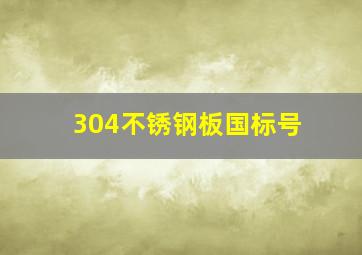 304不锈钢板国标号