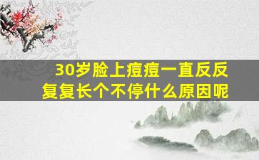 30岁脸上痘痘一直反反复复长个不停什么原因呢