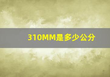 310MM是多少公分