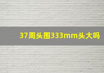 37周头围333mm头大吗