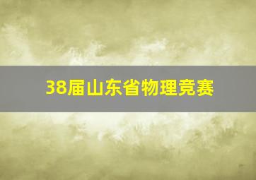 38届山东省物理竞赛