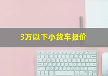 3万以下小货车报价