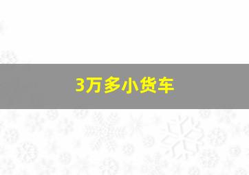 3万多小货车