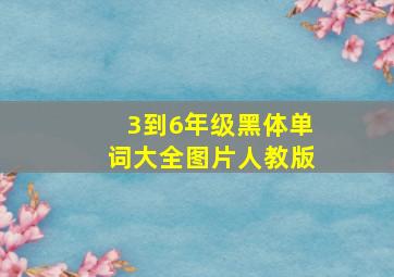 3到6年级黑体单词大全图片人教版