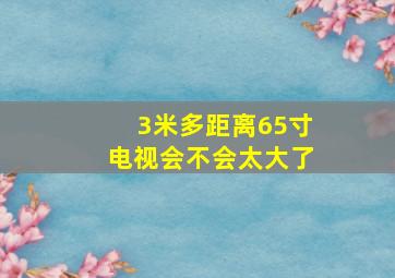 3米多距离65寸电视会不会太大了