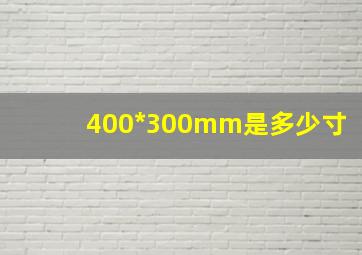 400*300mm是多少寸