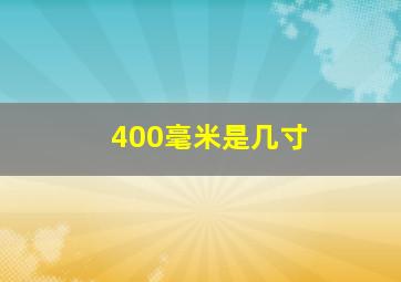 400毫米是几寸