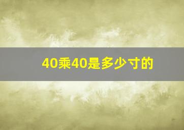 40乘40是多少寸的