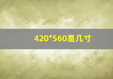 420*560是几寸