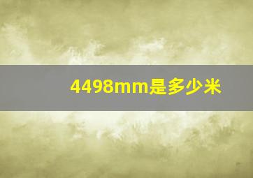 4498mm是多少米