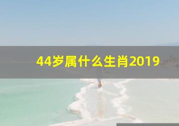 44岁属什么生肖2019