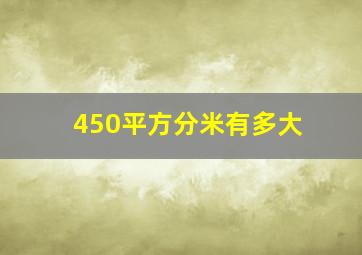 450平方分米有多大