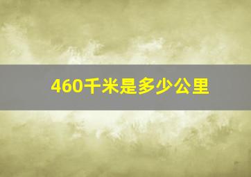 460千米是多少公里