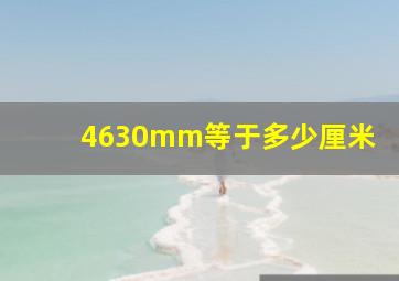 4630mm等于多少厘米