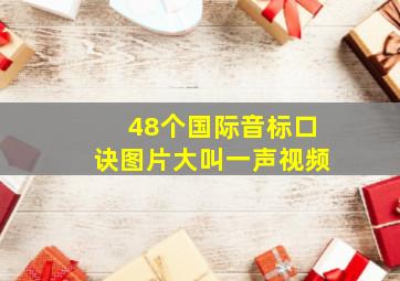 48个国际音标口诀图片大叫一声视频