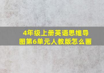 4年级上册英语思维导图第6单元人教版怎么画