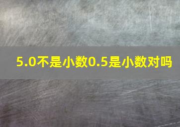 5.0不是小数0.5是小数对吗