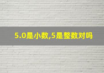 5.0是小数,5是整数对吗