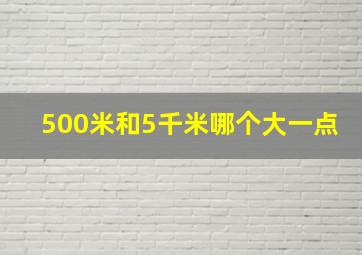 500米和5千米哪个大一点