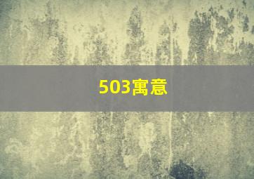 503寓意