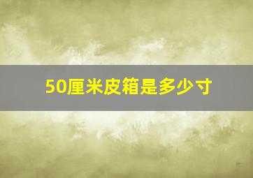 50厘米皮箱是多少寸