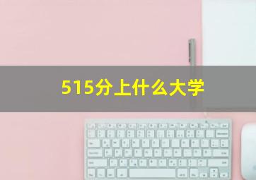 515分上什么大学