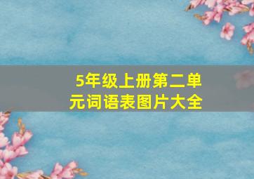 5年级上册第二单元词语表图片大全