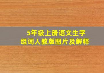 5年级上册语文生字组词人教版图片及解释