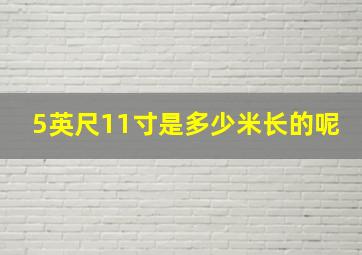 5英尺11寸是多少米长的呢