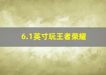 6.1英寸玩王者荣耀