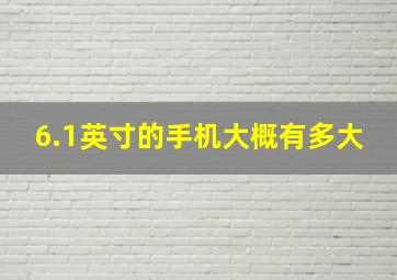 6.1英寸的手机大概有多大