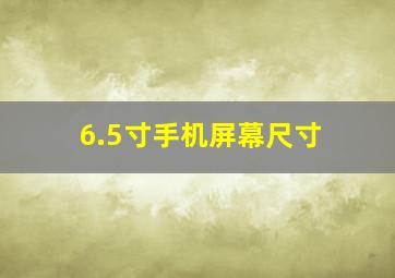 6.5寸手机屏幕尺寸