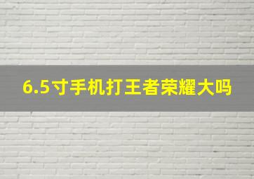 6.5寸手机打王者荣耀大吗