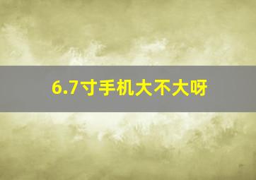 6.7寸手机大不大呀