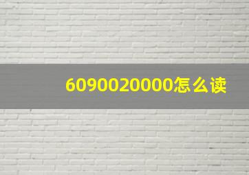 6090020000怎么读