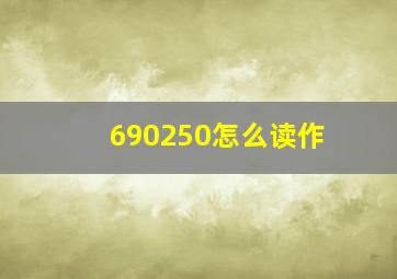 690250怎么读作