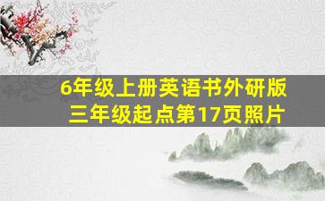 6年级上册英语书外研版三年级起点第17页照片