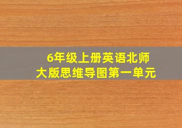 6年级上册英语北师大版思维导图第一单元