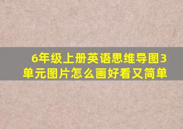 6年级上册英语思维导图3单元图片怎么画好看又简单