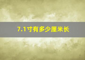 7.1寸有多少厘米长