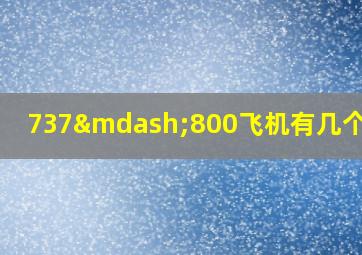 737—800飞机有几个舱门