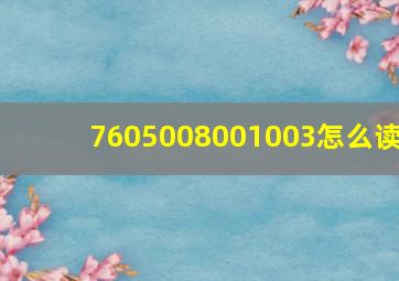 7605008001003怎么读