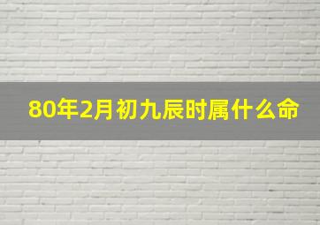 80年2月初九辰时属什么命