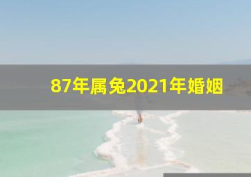 87年属兔2021年婚姻