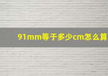 91mm等于多少cm怎么算