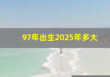 97年出生2025年多大