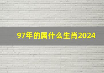 97年的属什么生肖2024