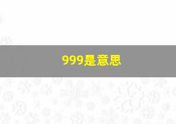 999是意思